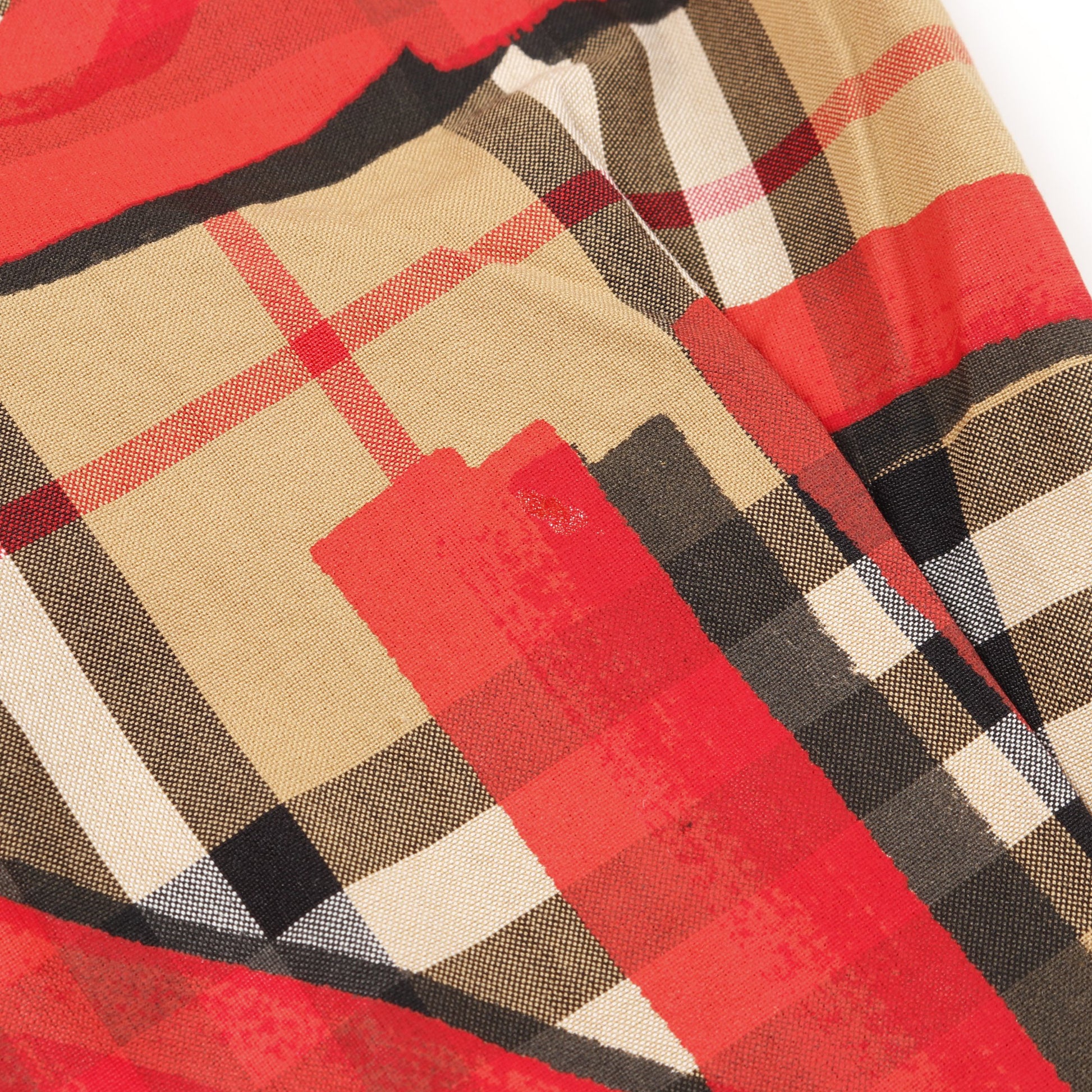 ノバチェック シャツ ロゴプリント コットン ベージュ レッド マルチカラー バーバリー トップス BURBERRY