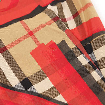 ノバチェック シャツ ロゴプリント コットン ベージュ レッド マルチカラー バーバリー トップス BURBERRY