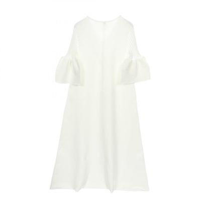 POTTERY SHORT BELL SLEEVE FLARE DRESS ニットワンピース ホワイト シーエフシーエル ワンピース CFCL