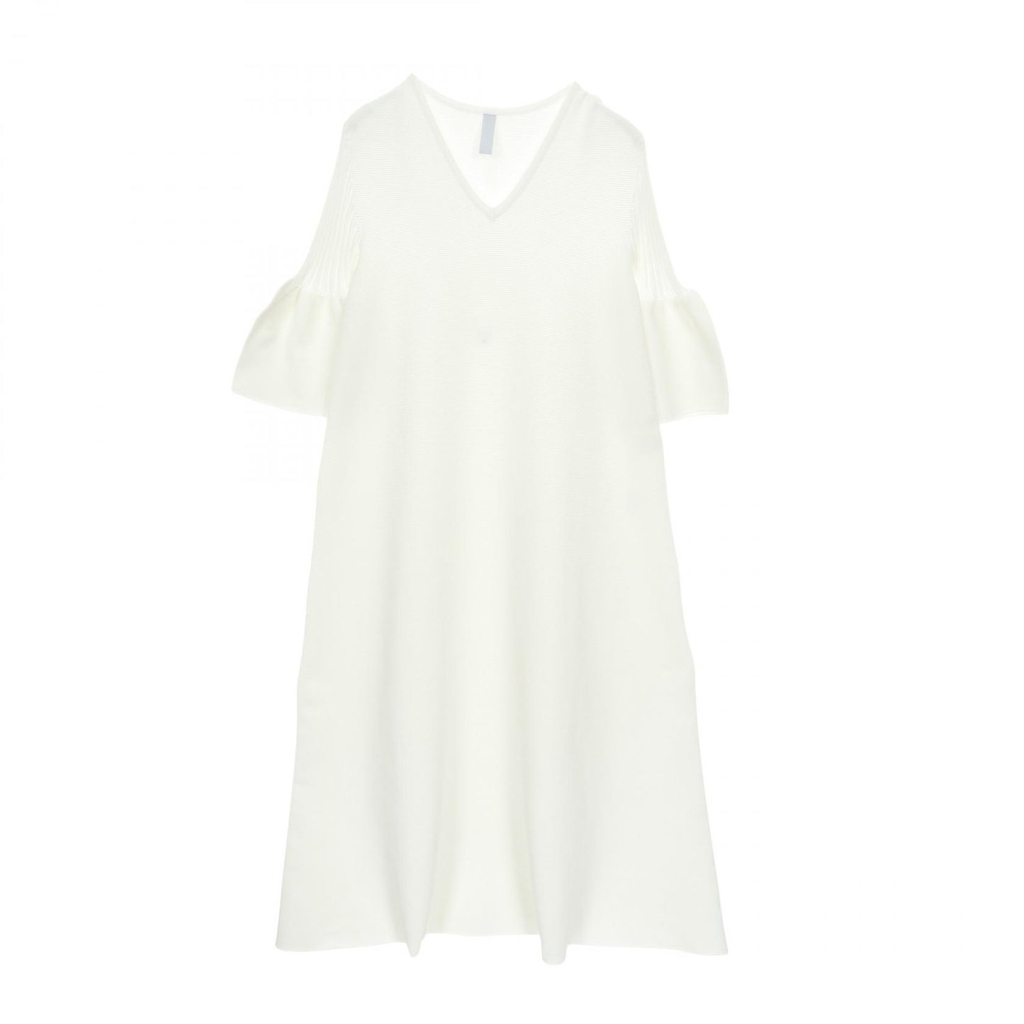 POTTERY SHORT BELL SLEEVE FLARE DRESS ニットワンピース ホワイト シーエフシーエル ワンピース CFCL