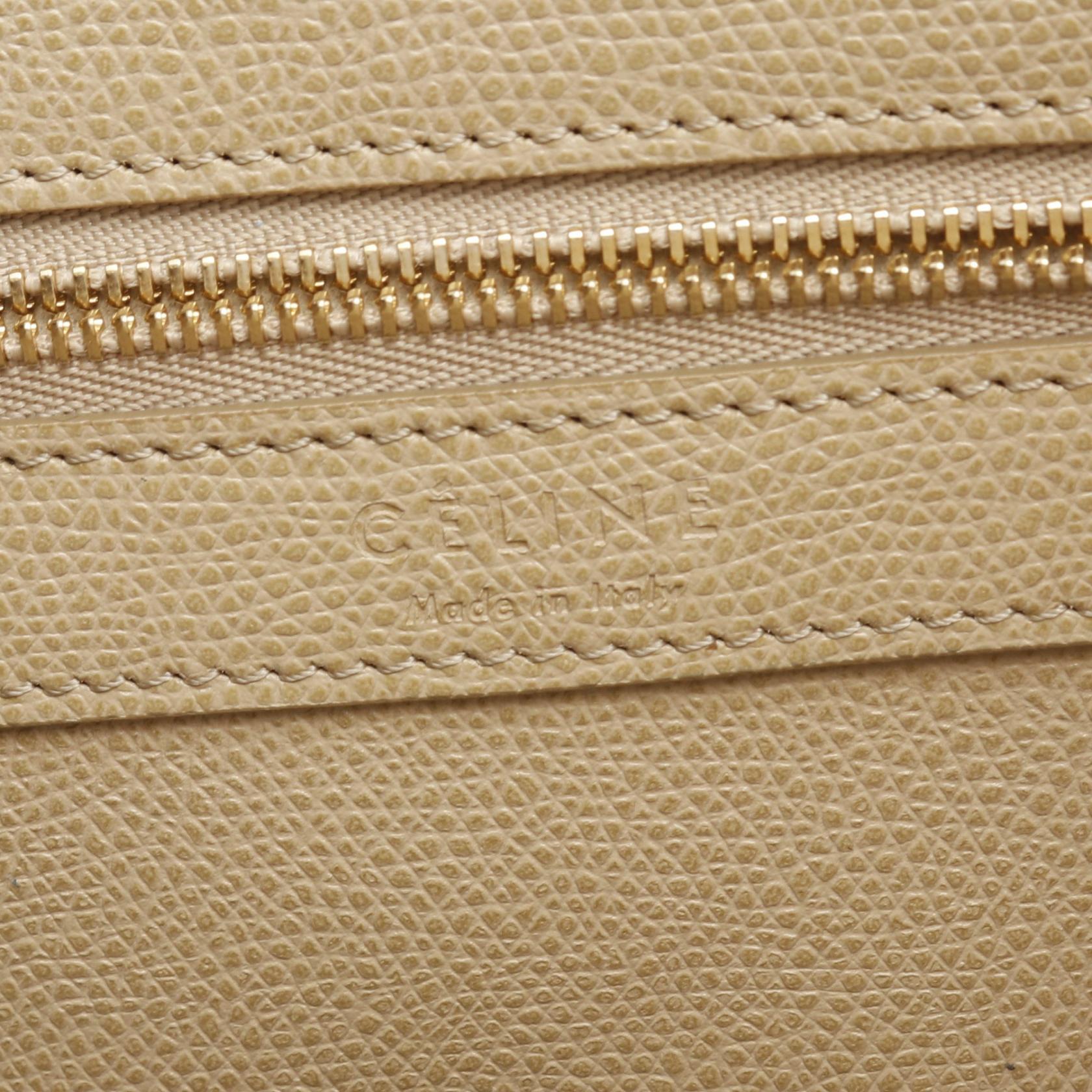 バーティカル スモール カバ ハンドバッグ トートバッグ レザー ベージュ ブルー 2WAY セリーヌ バッグ CELINE