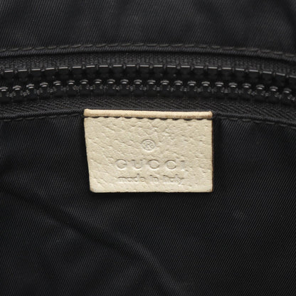メッセンジャーバッグ ショルダーバッグ ロゴ PVC レザー ダークグレー オフホワイト バッグ GUCCI