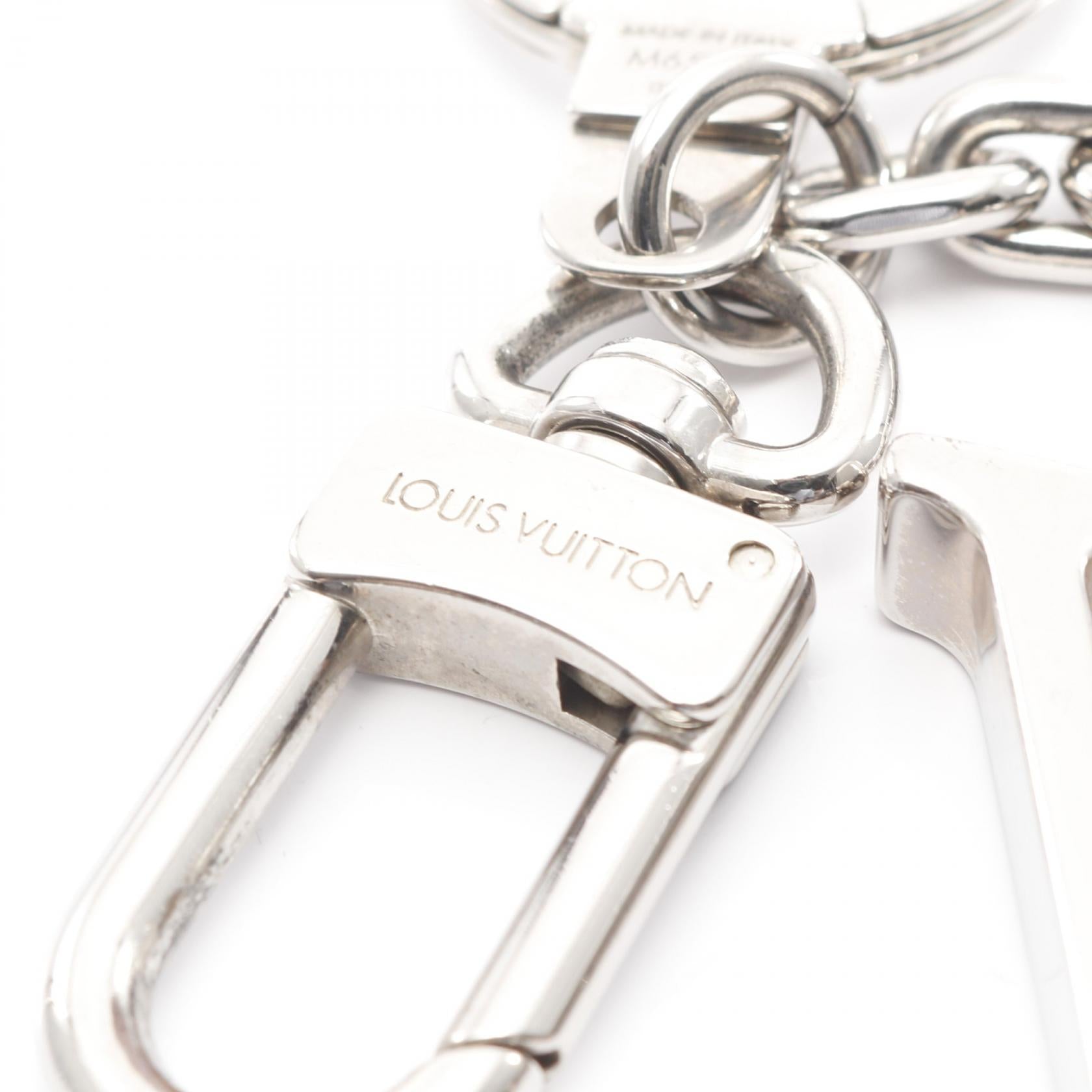 ポルト クレ イニシャル LV バッグチャーム キーホルダー シルバー