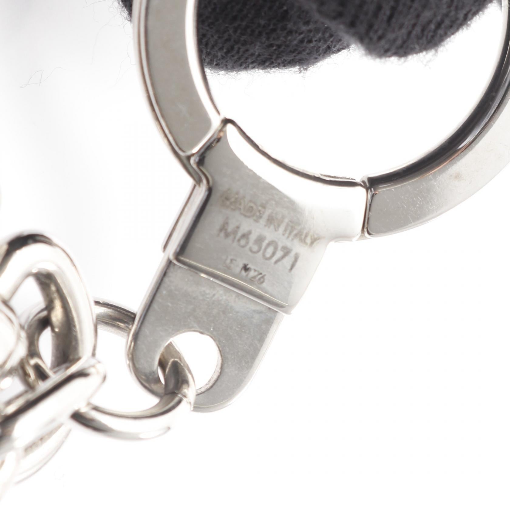 ポルト クレ イニシャル LV バッグチャーム キーホルダー シルバー