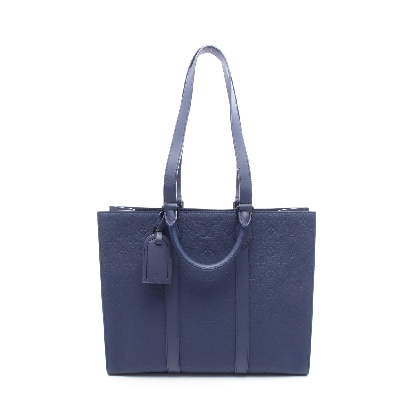 サックプラ 24H モノグラムトリヨン サファイア ショルダーバッグ トートバッグ レザー ネイビー ルイヴィトン バッグ LOUIS VUITTON