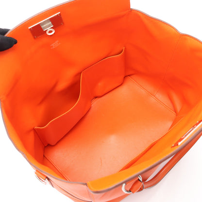 ツールボックス26 オレンジポピー ハンドバッグ エバーカラー オレンジ シルバー金具 2WAY T刻印 エルメス バッグ HERMES
