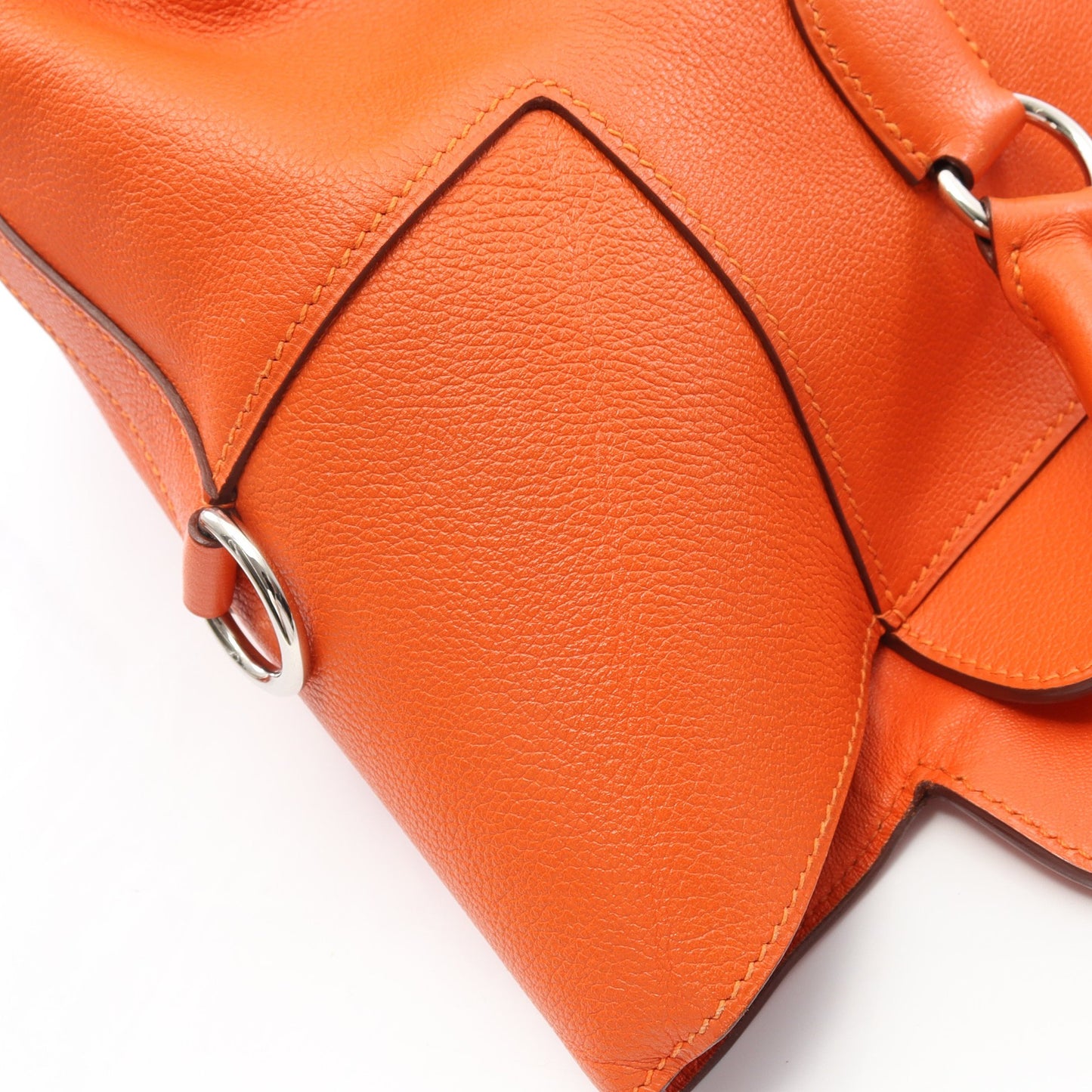 ツールボックス26 オレンジポピー ハンドバッグ エバーカラー オレンジ シルバー金具 2WAY T刻印 エルメス バッグ HERMES