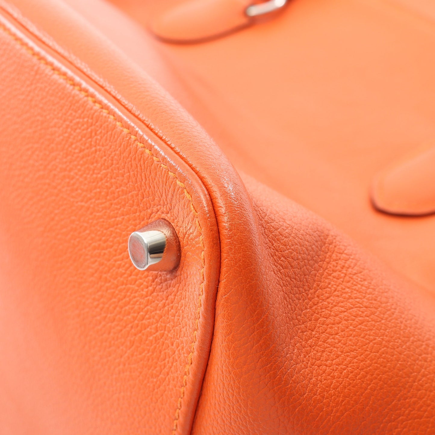 ツールボックス26 オレンジポピー ハンドバッグ エバーカラー オレンジ シルバー金具 2WAY T刻印 エルメス バッグ HERMES