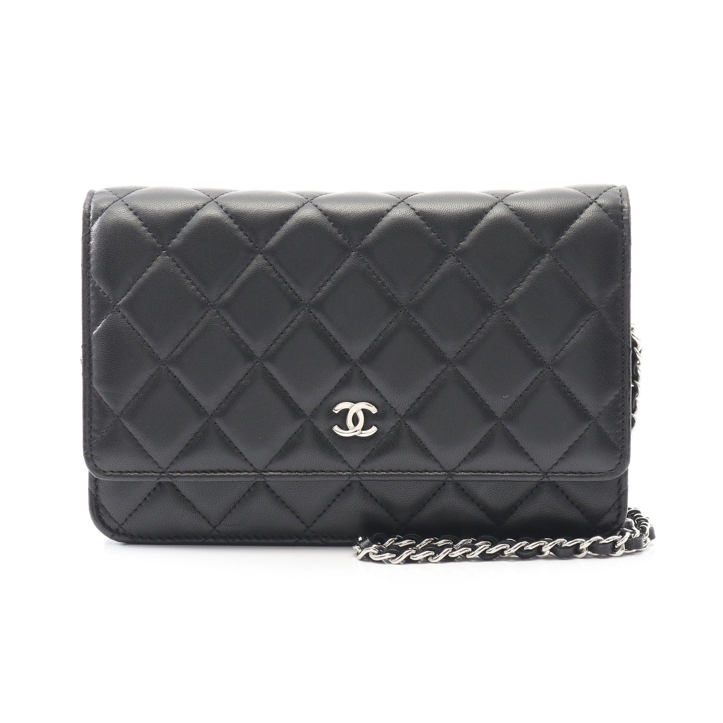 マトラッセ チェーンウォレット ラムスキン ブラック シルバー金具 シャネル バッグ CHANEL