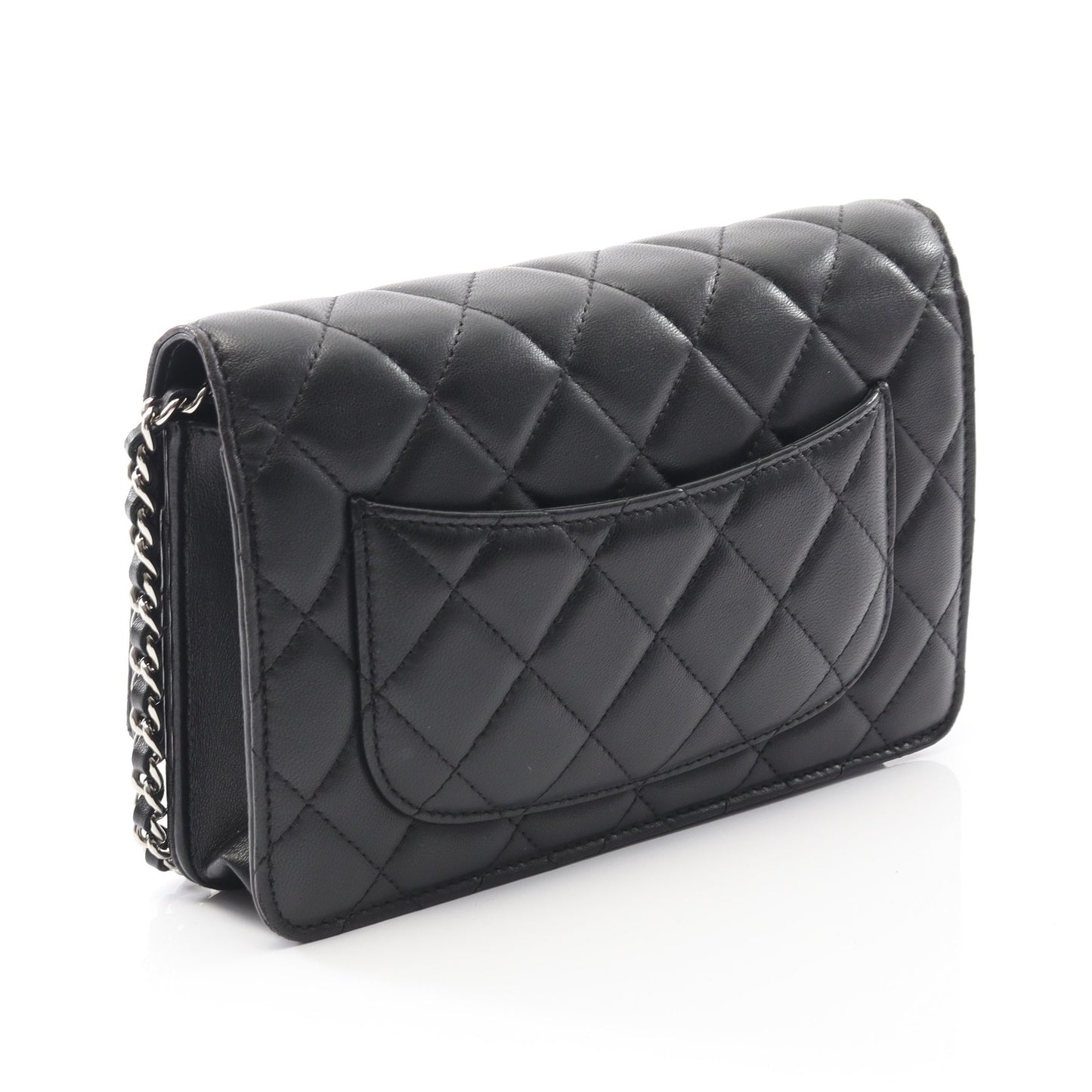 マトラッセ チェーンウォレット ラムスキン ブラック シルバー金具 シャネル バッグ CHANEL