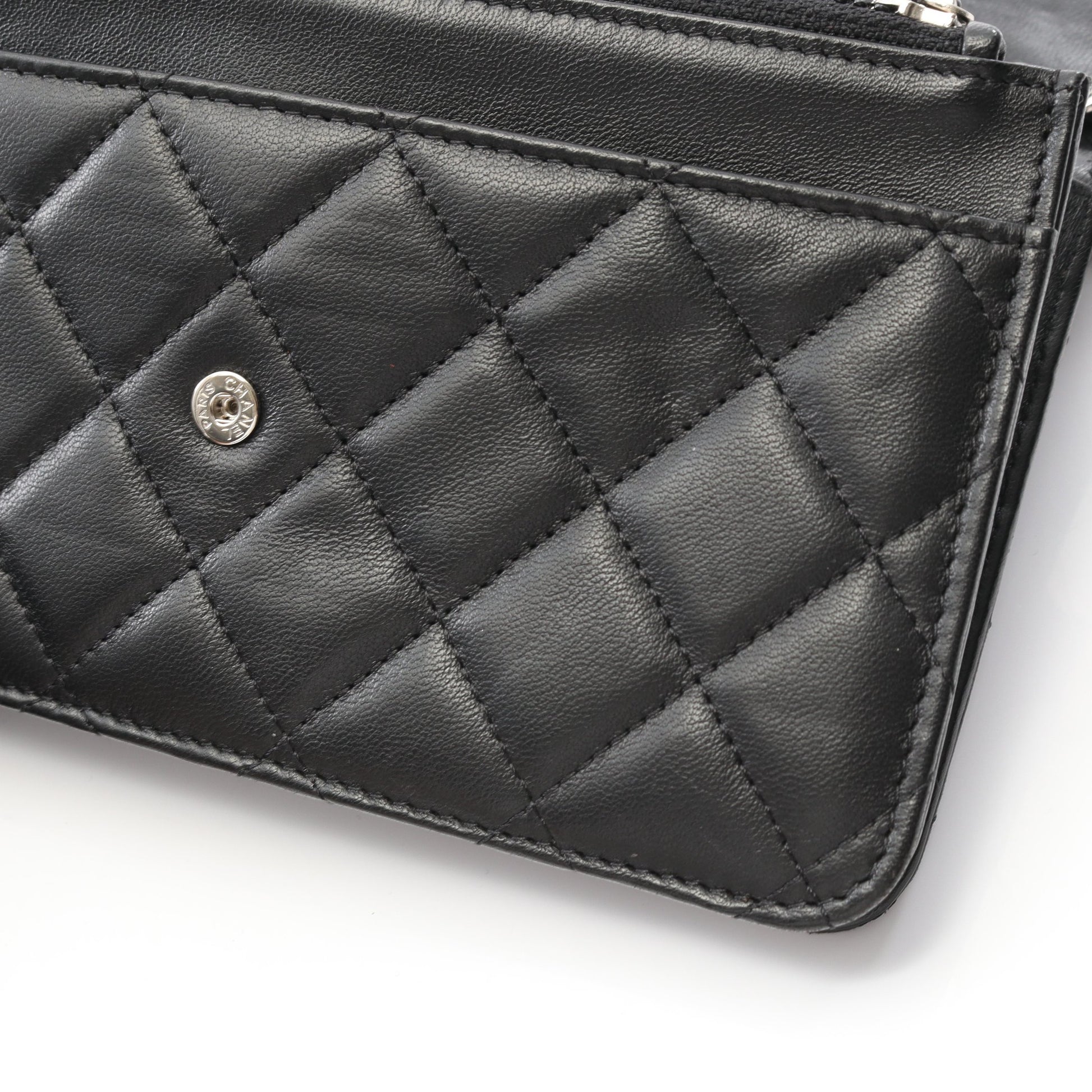 マトラッセ チェーンウォレット ラムスキン ブラック シルバー金具 シャネル バッグ CHANEL