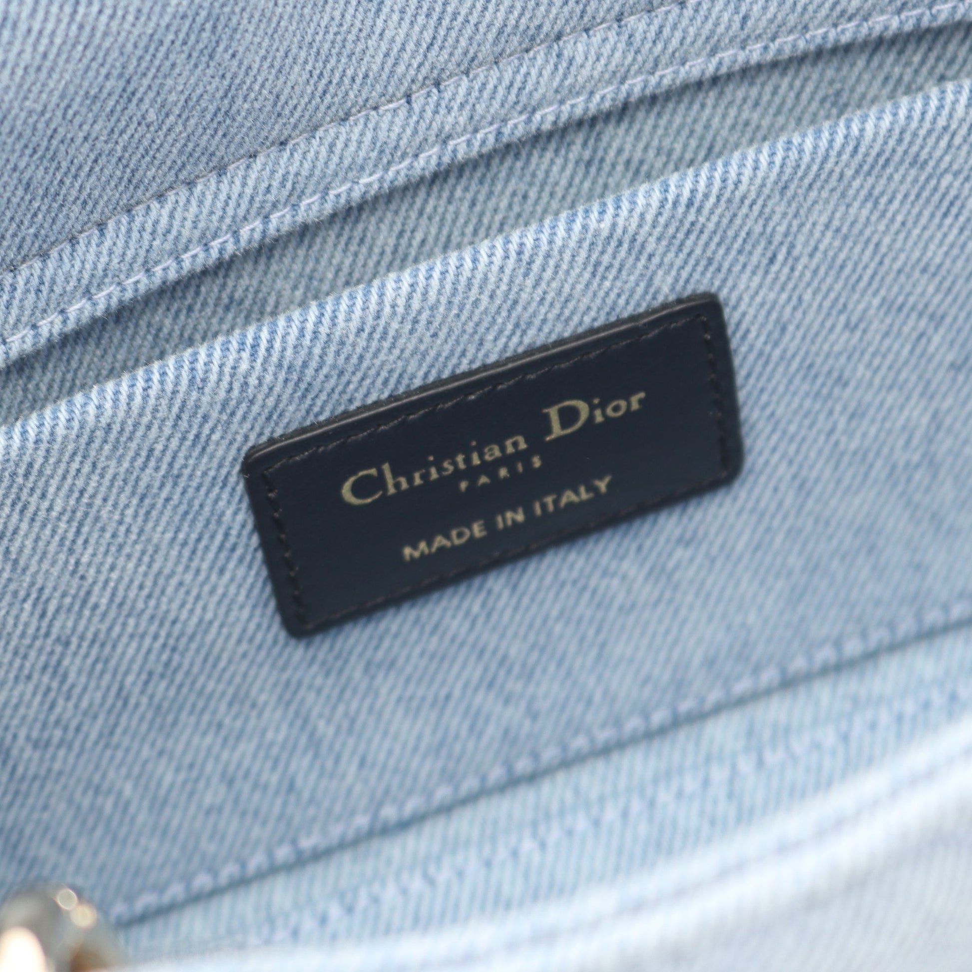 Lady D-Joy ミディアム ハンドバッグ デニム ライトブルー 3WAY クリスチャンディオール バッグ Christian Dior