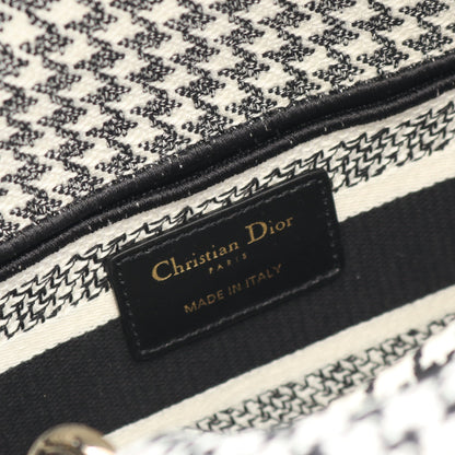 Lady D-Joy ミディアム ハンドバッグ キャンバス ブラック ホワイト 3WAY クリスチャンディオール バッグ Christian Dior
