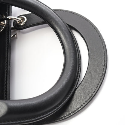 LADY DIOR レディディオール カナージュ ハンドバッグ レザー ブラック 2WAY クリスチャンディオール バッグ Christian Dior