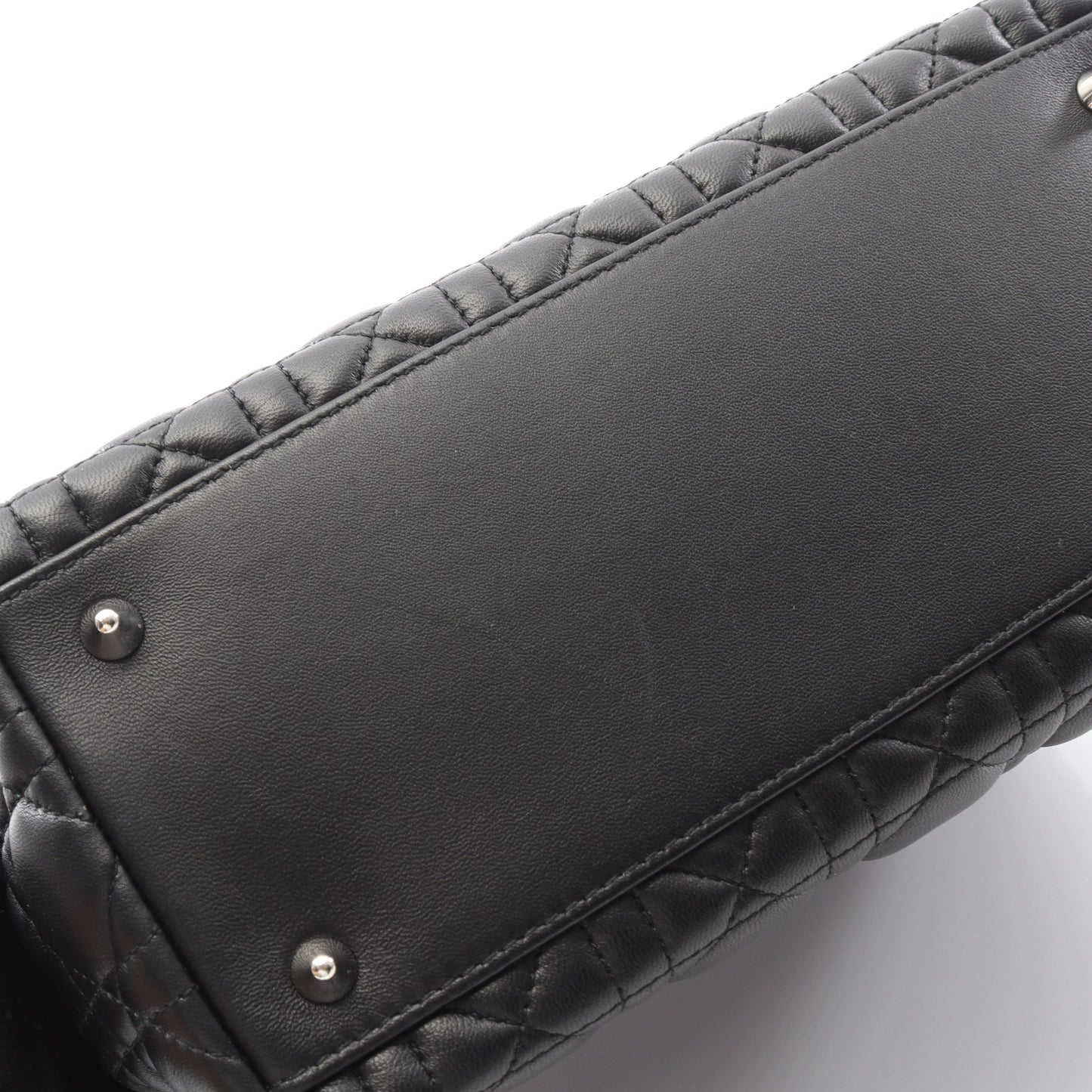 LADY DIOR レディディオール カナージュ ハンドバッグ レザー ブラック 2WAY クリスチャンディオール バッグ Christian Dior
