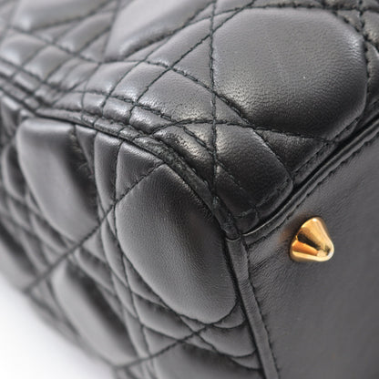 LADY DIOR レディディオール カナージュ ハンドバッグ レザー ブラック 2WAY クリスチャンディオール バッグ Christian Dior