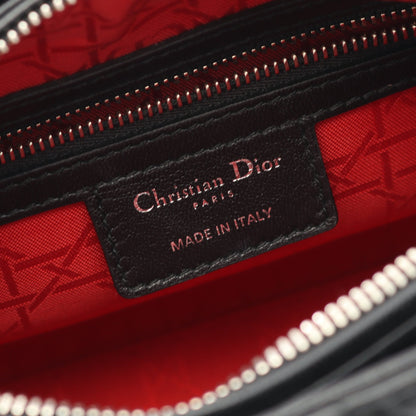 LADY DIOR レディディオール カナージュ ハンドバッグ レザー ブラック 2WAY クリスチャンディオール バッグ Christian Dior