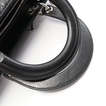 LADY DIOR レディディオール カナージュ ハンドバッグ レザー ブラック 2WAY クリスチャンディオール バッグ Christian Dior