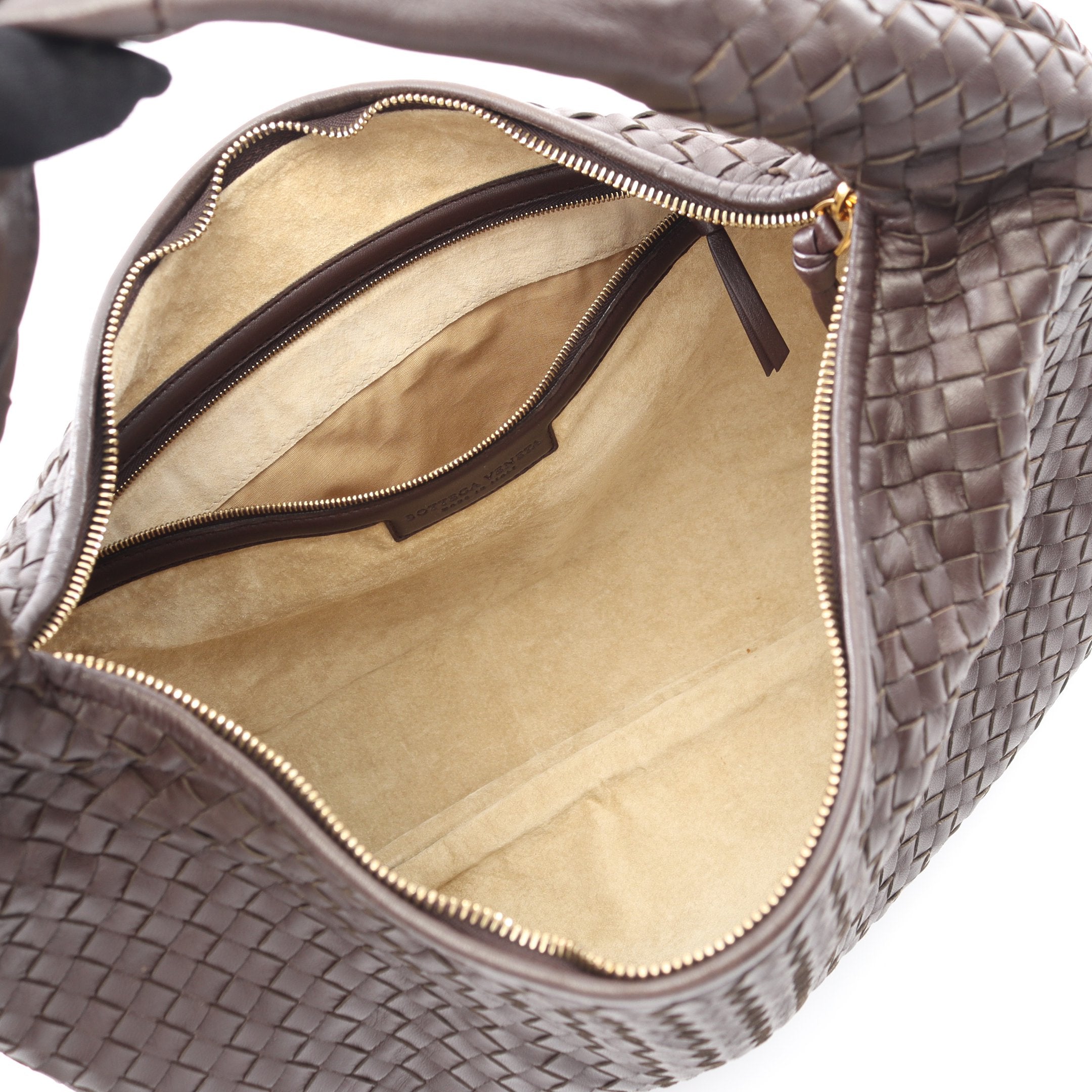 ボッテガべネタ　ダークブラウン レザー ハンドバッグ Bottega Veneta ダークブラウン ハンドバッグ