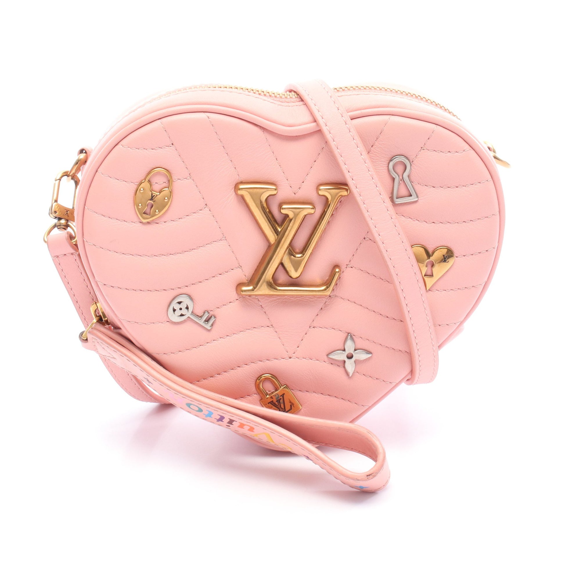 ニューウェーブ ハート バッグ ラブロック ローズポメット ショルダーバッグ レザー ピンク ルイヴィトン バッグ LOUIS VUITTON