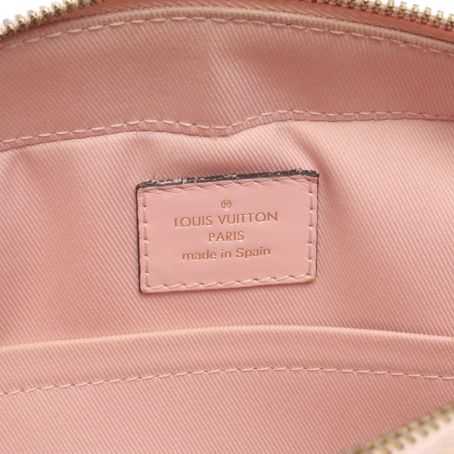 サントンジュ ダミエアズール オードローズ ショルダーバッグ PVC レザー ホワイト ピンク ルイヴィトン バッグ LOUIS VUITTON