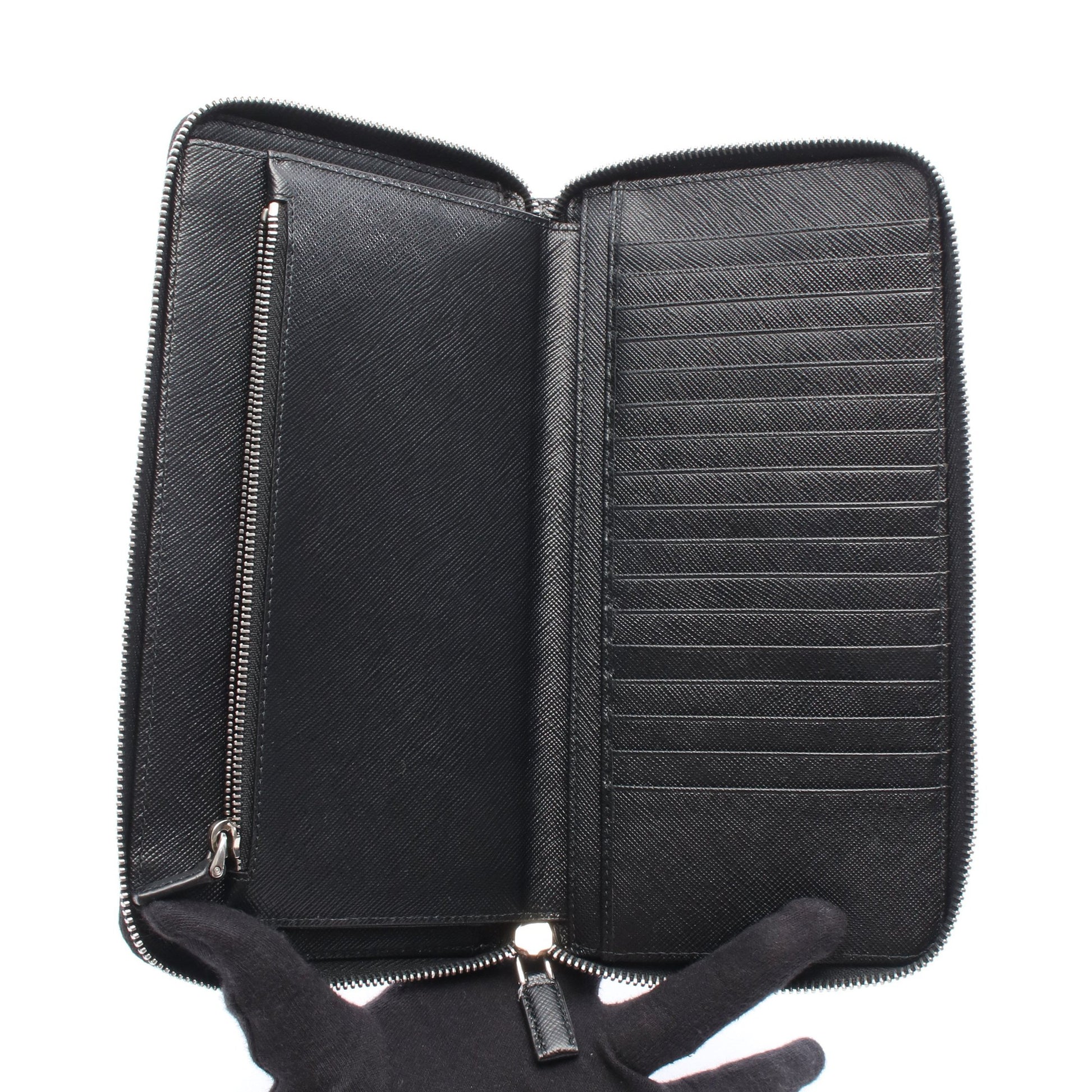 SAFFIANO 1 ラウンドファスナー長財布 サフィアーノレザー ブラック プラダ 財布・小物 PRADA