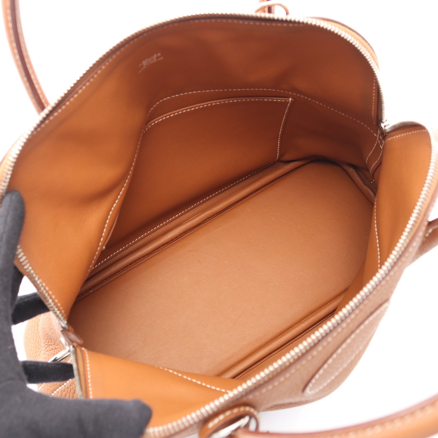 ボリード31 ゴールド ハンドバッグ トリヨンクレマンス ライトブラウン シルバー金具 2WAY B刻印 エルメス バッグ HERMES