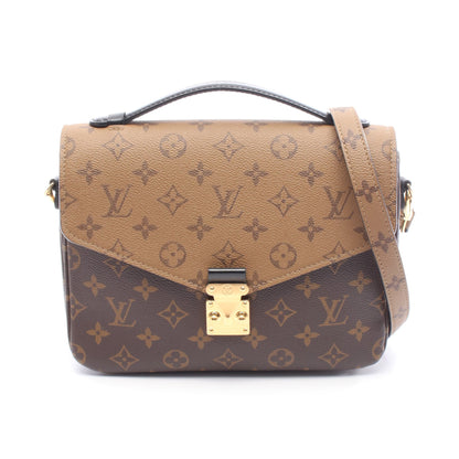 ポシェット メティス MM モノグラムリバース ハンドバッグ PVC レザー ブラウン ブラック 2WAY ルイヴィトン バッグ LOUIS VUITTON