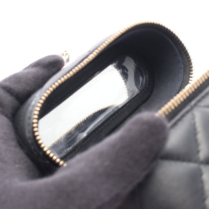 マトラッセ バニティ フォンケース チェーンショルダーバッグ ラムスキン ブラック ゴールド金具 シャネル バッグ CHANEL