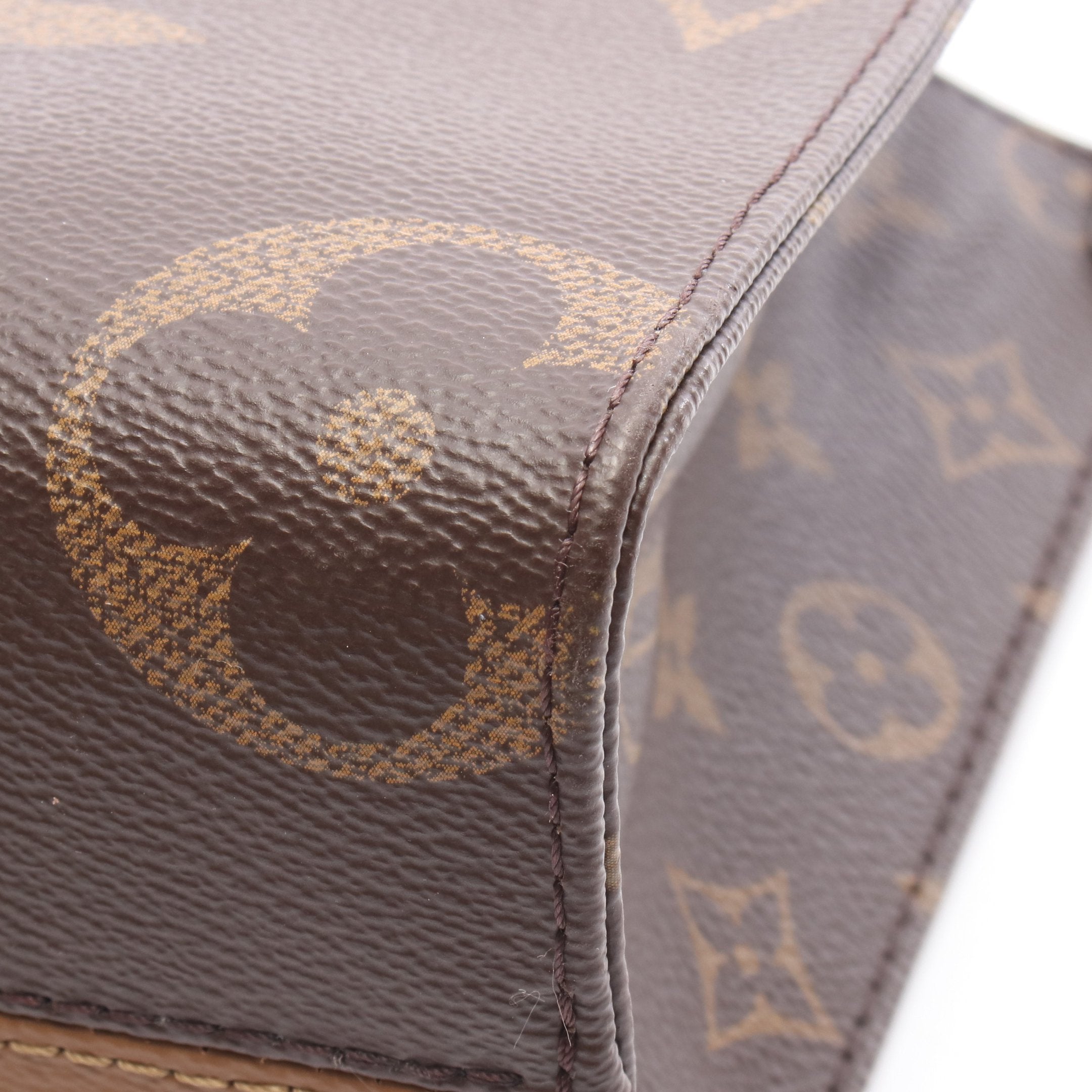 Louis Vuitton ハンドバッグ ブラウン/ベージュ オンザゴーPM モノグラムジャイアント リバース ハンドバッグ PVC