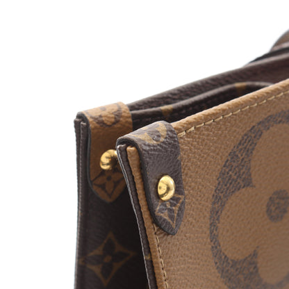 オンザゴーGM モノグラムジャイアント リバース ショルダーバッグ トートバッグ PVC ブラウン ベージュ 2WAY ルイヴィトン バッグ LOUIS VUITTON