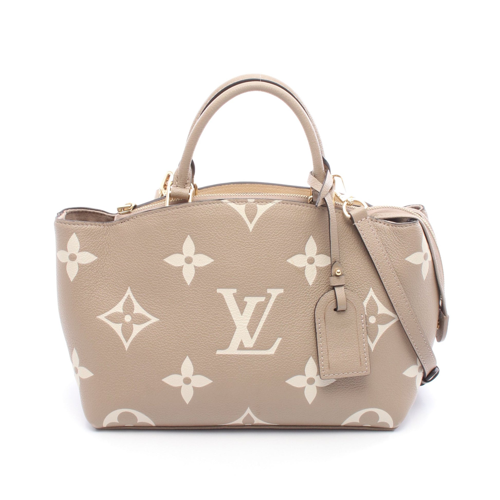 プティ パレPM モノグラムアンプラント トゥルトレール クレーム ハンドバッグ レザー グレーベージュ 2WAY ルイヴィトン バッグ LOUIS VUITTON
