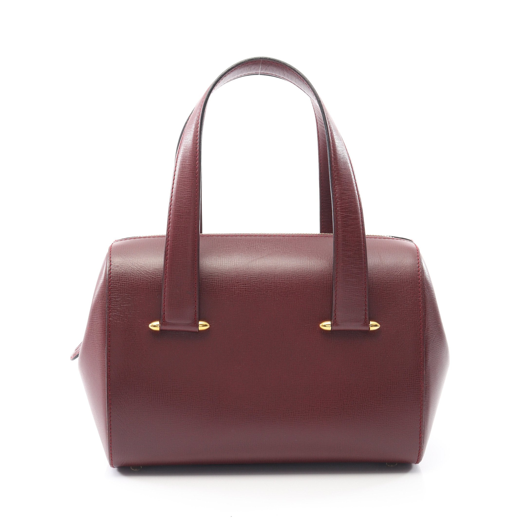 マストライン ハンドバッグ ミニボストンバッグ レザー ボルドー