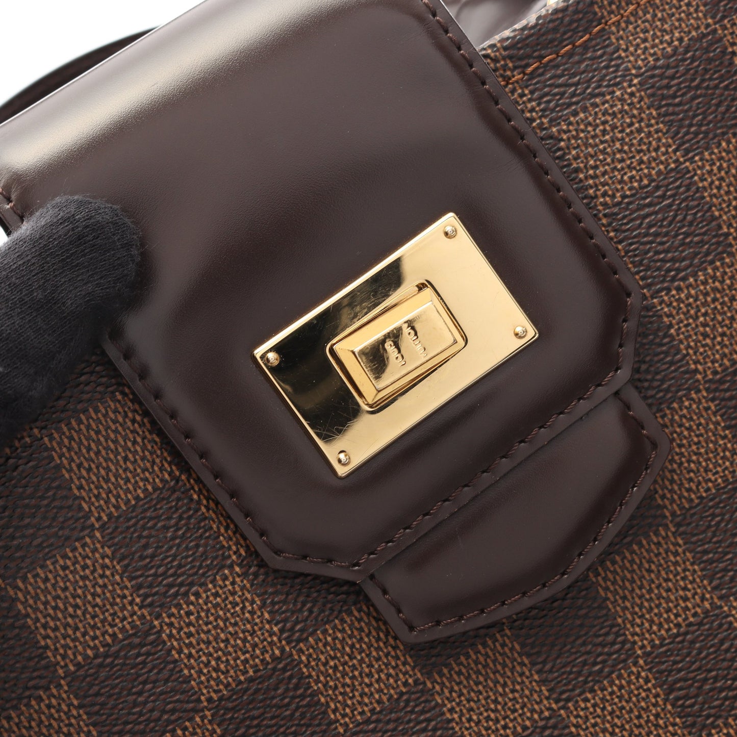 カバ ローズベリー ダミエエベヌ ハンドバッグ PVC レザー ブラウン 2WAY ルイヴィトン バッグ LOUIS VUITTON