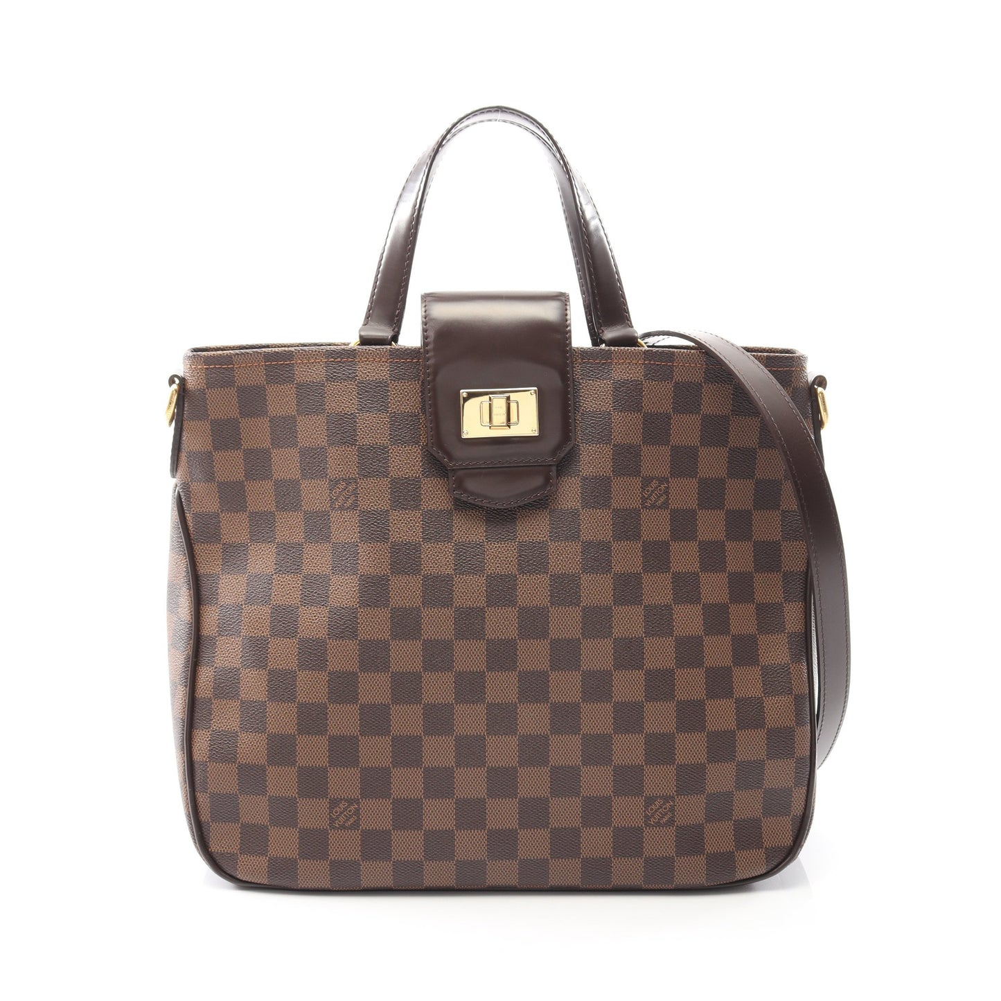 カバ ローズベリー ダミエエベヌ ハンドバッグ PVC レザー ブラウン 2WAY ルイヴィトン バッグ LOUIS VUITTON