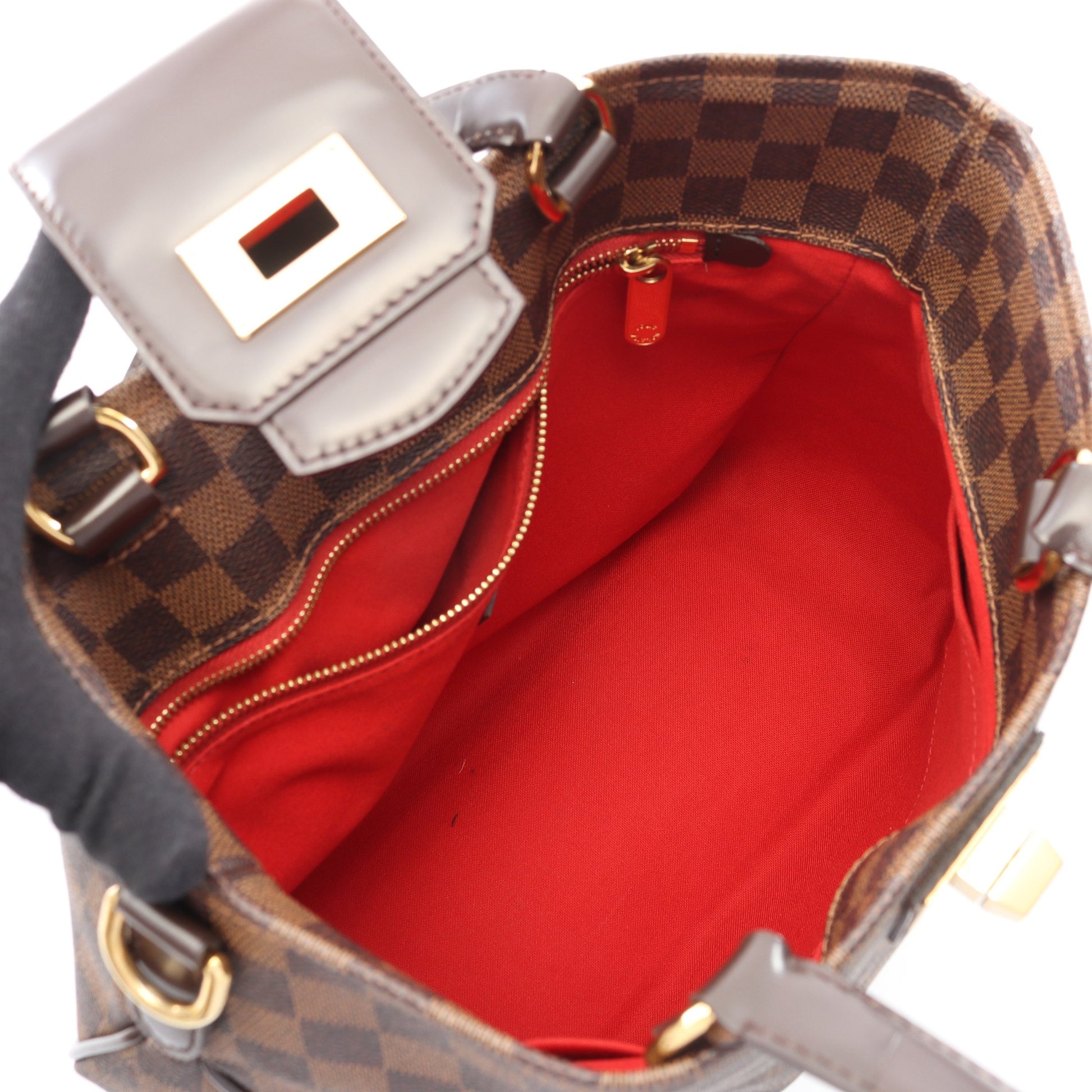 カバ ローズベリー ダミエエベヌ ハンドバッグ PVC レザー ブラウン 2WAY ルイヴィトン バッグ LOUIS VUITTON