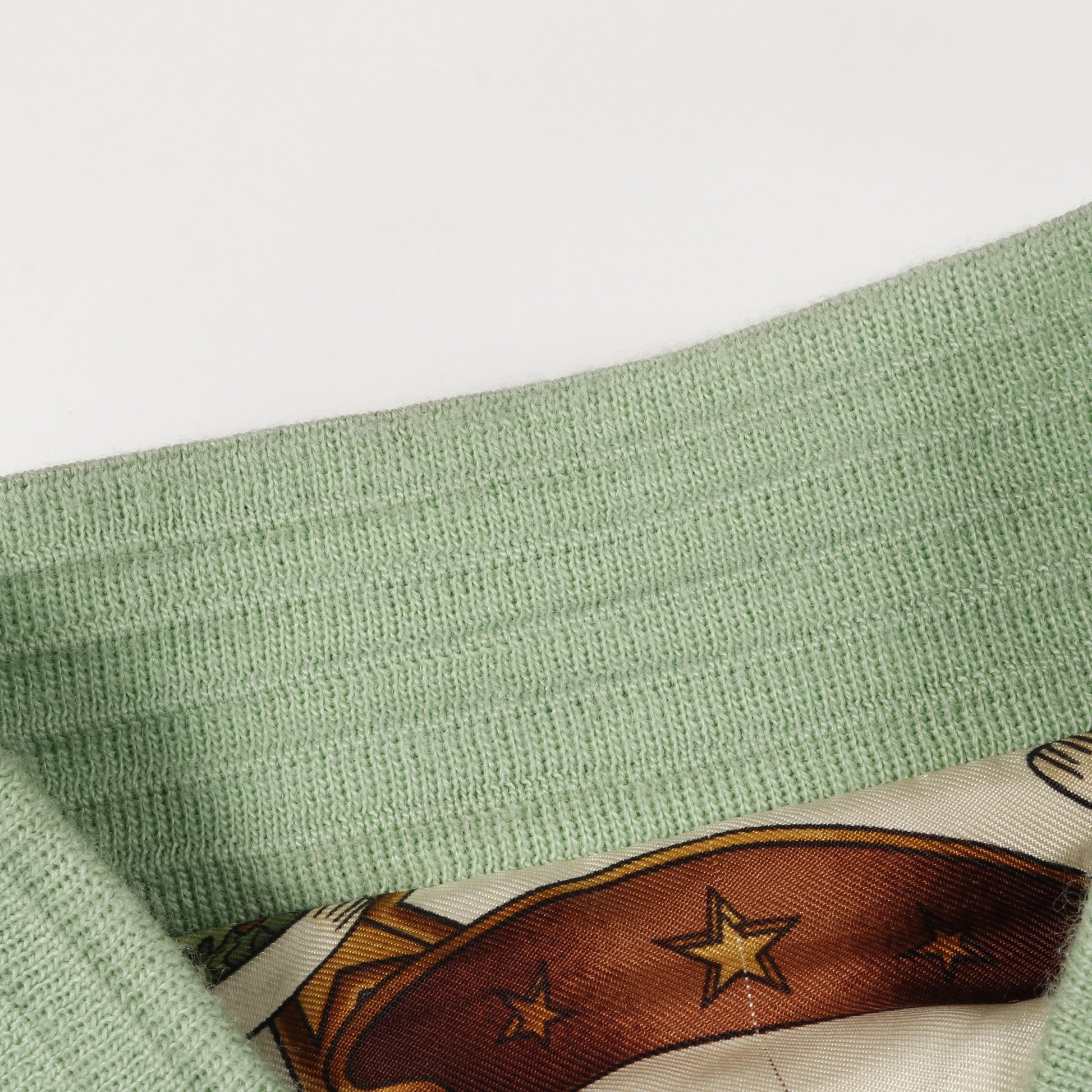 ボンバージャケット 総柄 ウール ナイロン シルク グリーン ベージュ マルチカラー リバーシブル エルメス アウター HERMES