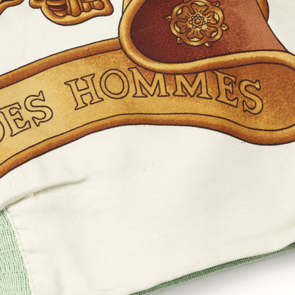 ボンバージャケット 総柄 ウール ナイロン シルク グリーン ベージュ マルチカラー リバーシブル エルメス アウター HERMES