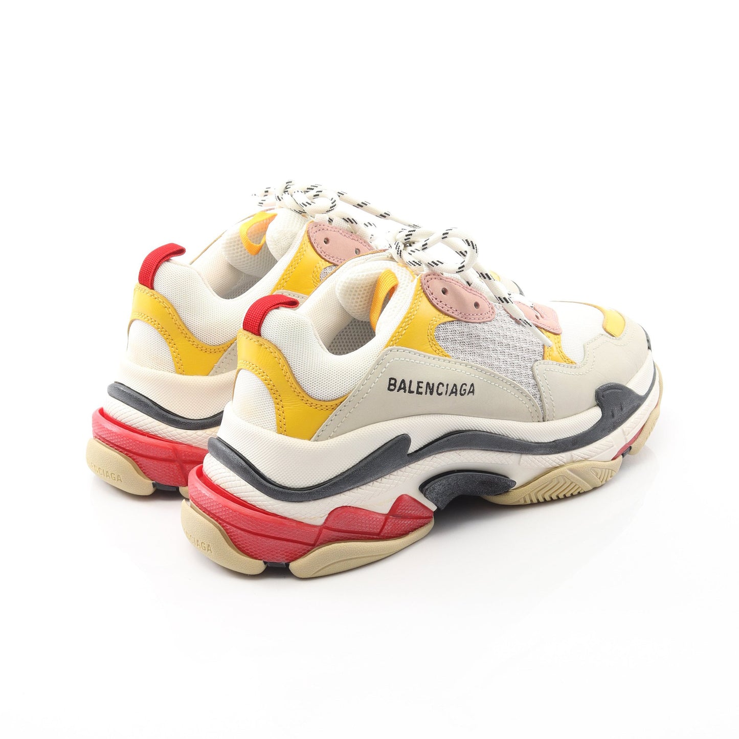 トリプルS スニーカー ファブリック レザー マルチカラー ユーズド加工 バレンシアガ シューズ BALENCIAGA