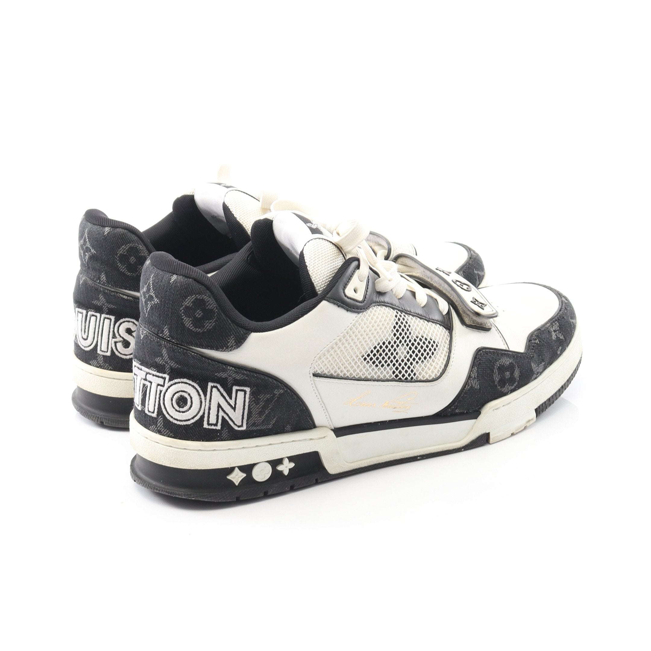 Louis Vuitton トレイナーライン　モノグラム デニム スニーカー LVトレイナーライン モノグラムデニム スニーカー レザー デニム