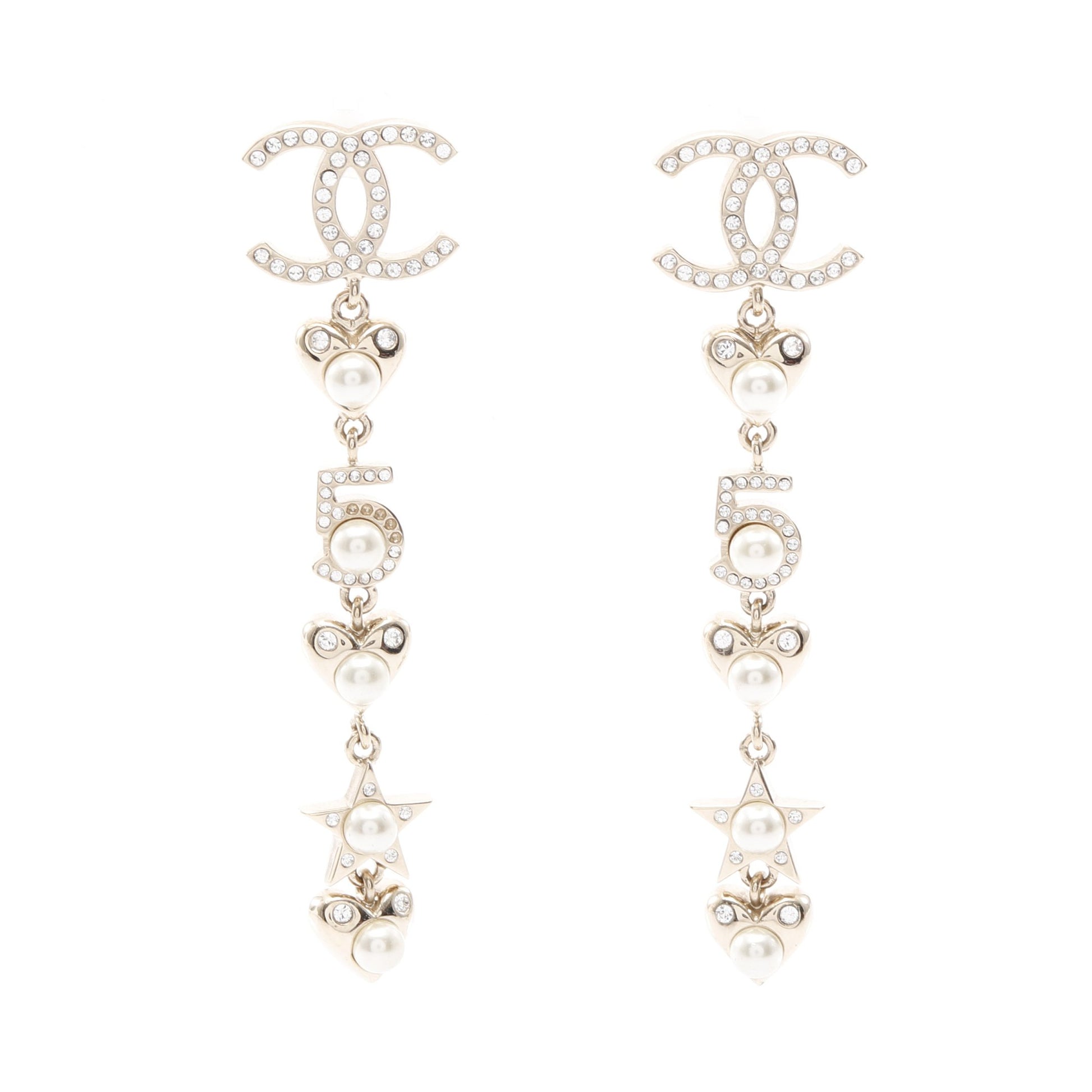 ココマーク ハート スター ピアス GP フェイクパール ラインストーン  