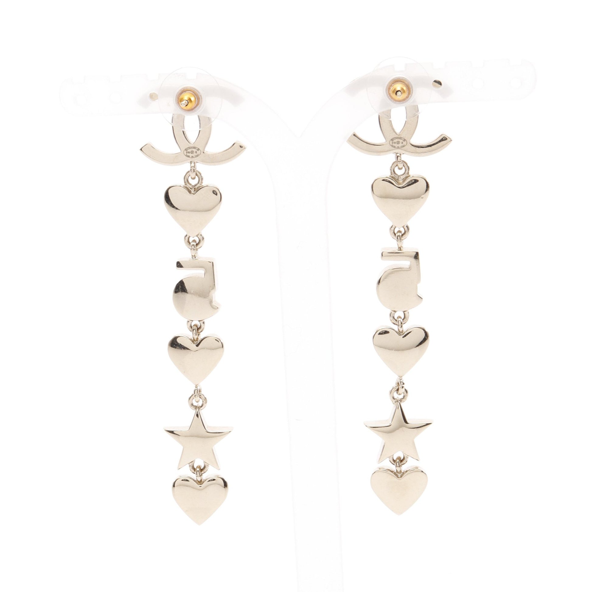 ココマーク ハート スター ピアス GP フェイクパール ラインストーン  