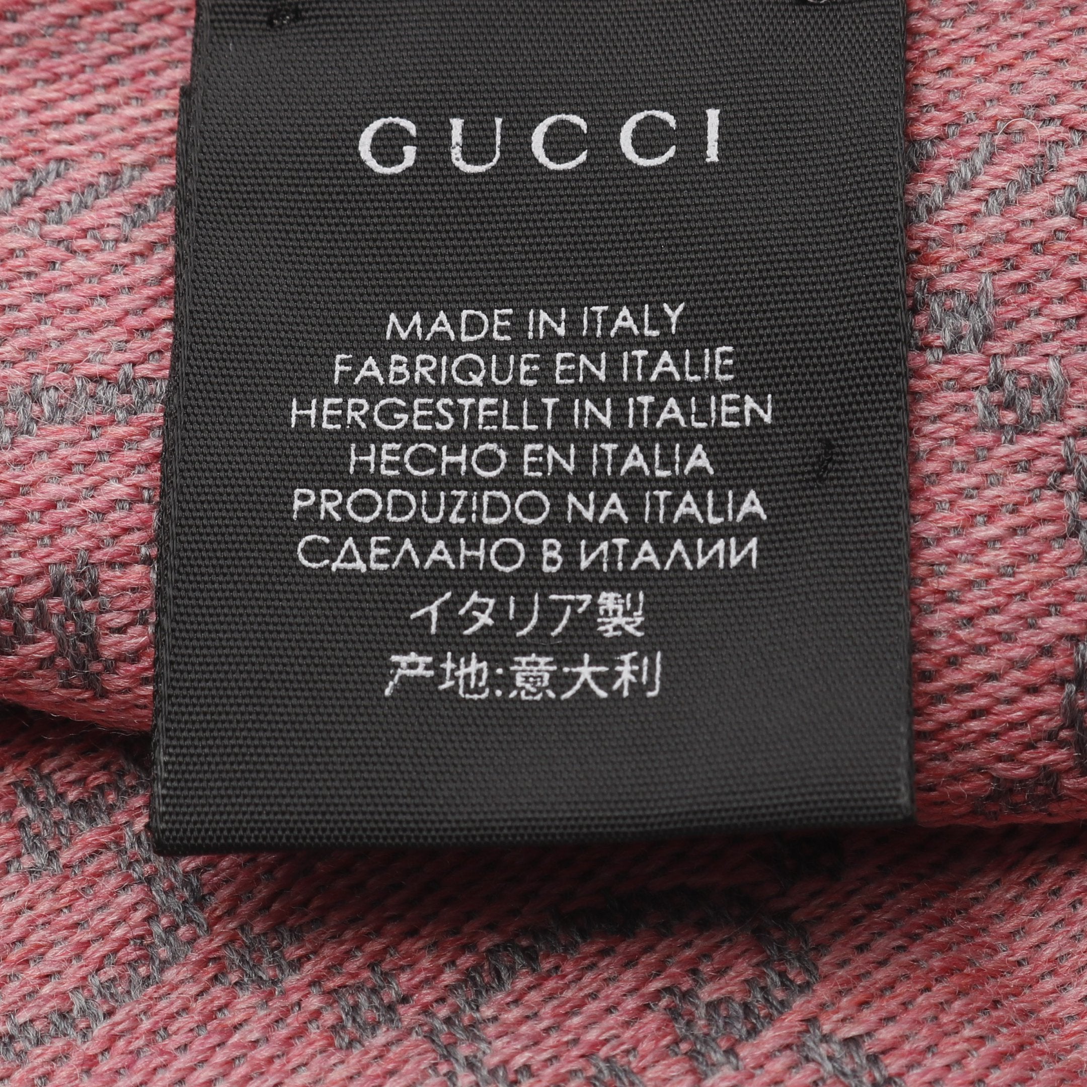 グッチ GUCCI　ストール　マフラー グレー　ピンク　GG柄 グッチ GUCCI ストール マフラー メンズ レディース 男女兼用 GG柄