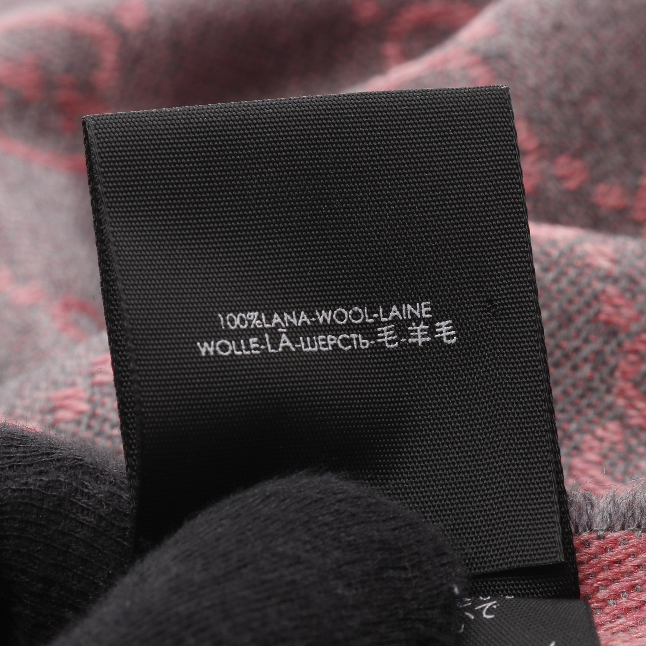 GG柄 マフラー ストール ウール ピンク グレー グッチ – RECLO