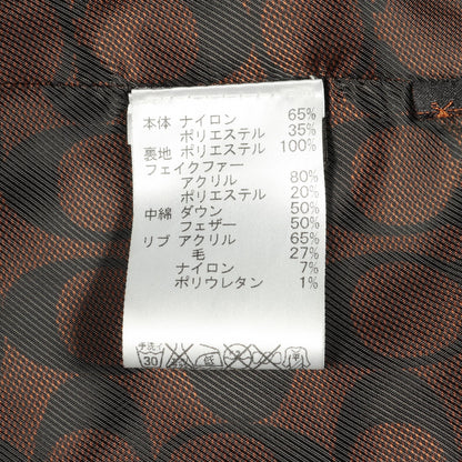 ダウンコート ナイロン パープル フード付き コーチ アウター COACH
