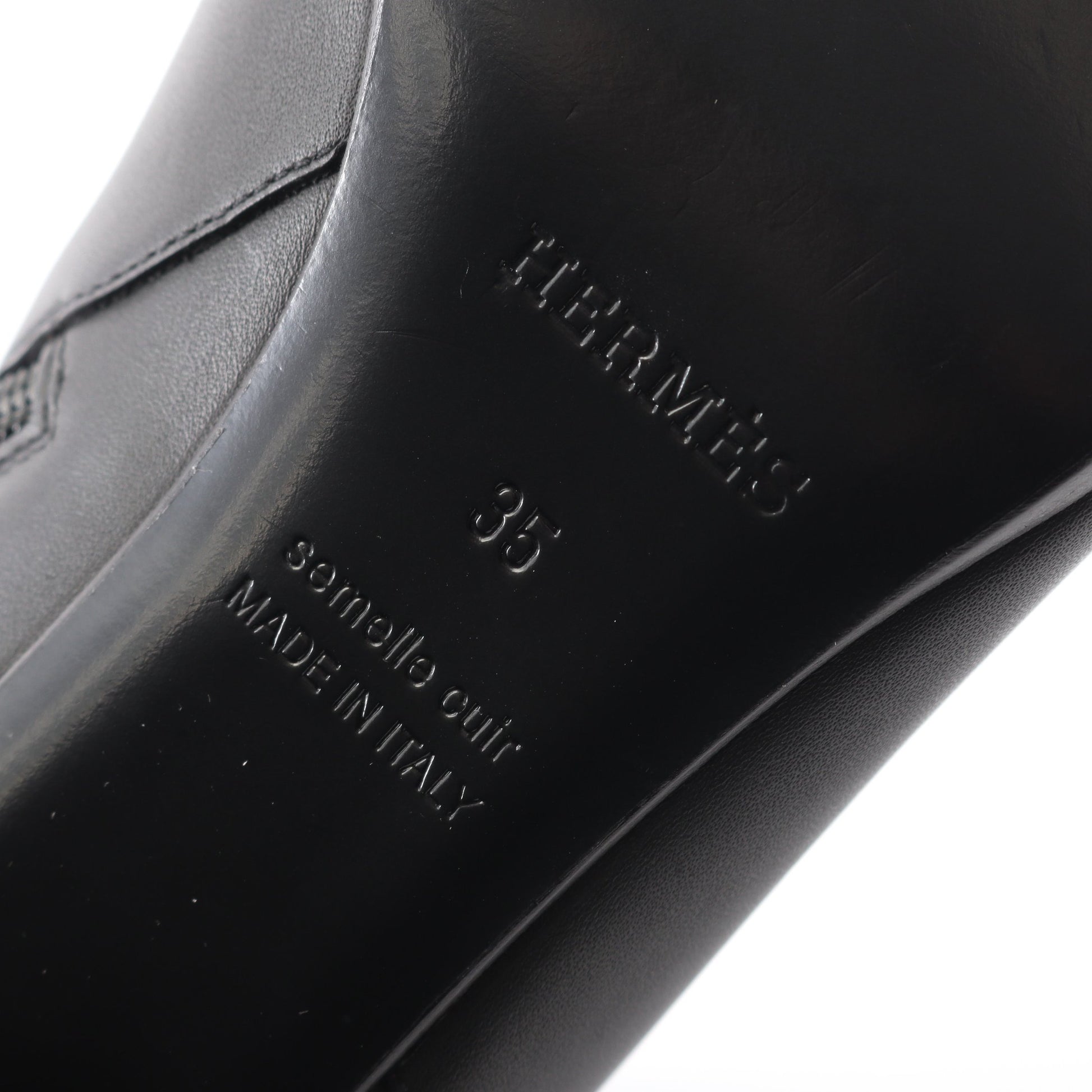 サンジェルマン ショート ブーツ レザー ブラック エルメス シューズ HERMES