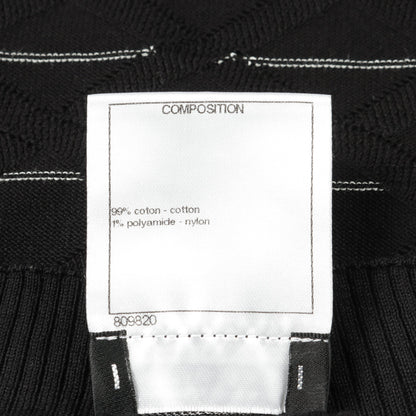 ココマーク サマー ニット クルーネック 半袖 コットン ブラック シャネル トップス CHANEL