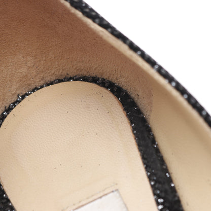 パンプス ラメ ファブリック ブラック シルバー ジミーチュウ シューズ JIMMY CHOO