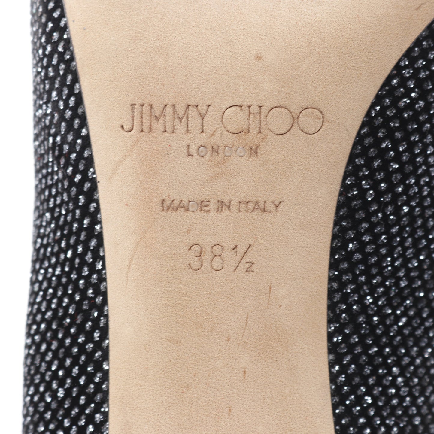 パンプス ラメ ファブリック ブラック シルバー ジミーチュウ シューズ JIMMY CHOO
