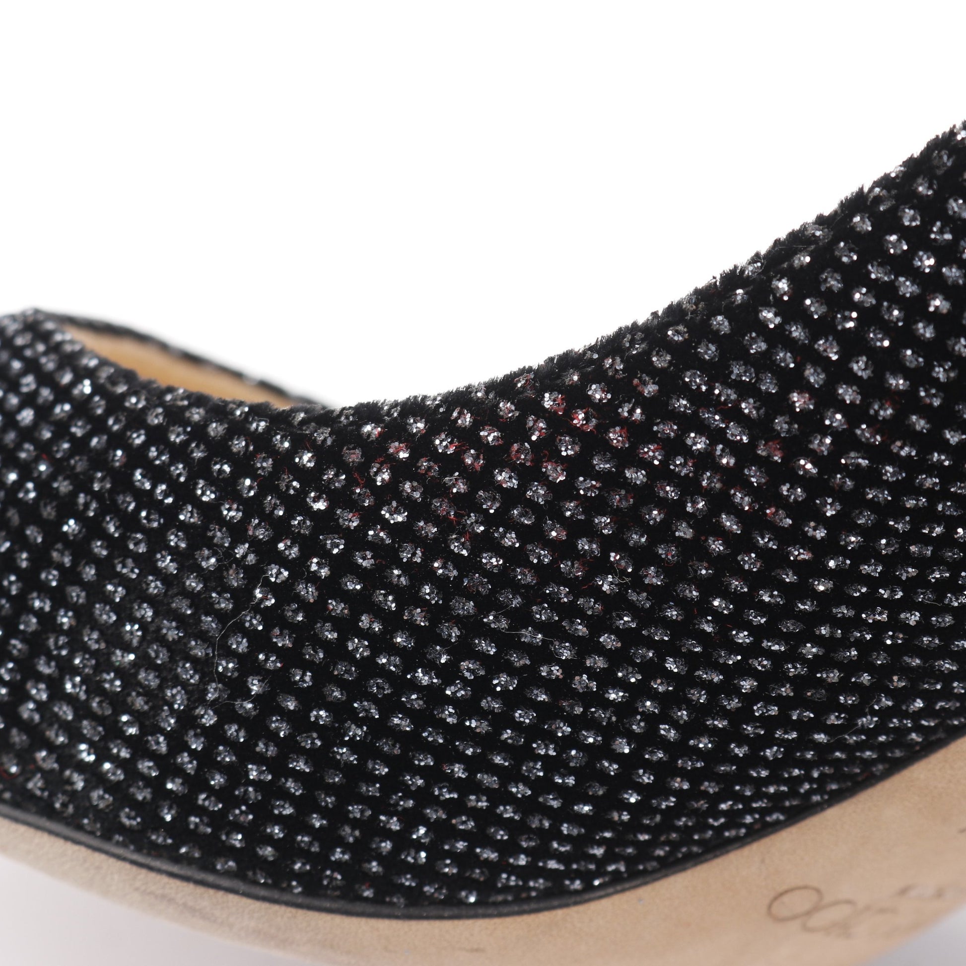パンプス ラメ ファブリック ブラック シルバー ジミーチュウ シューズ JIMMY CHOO